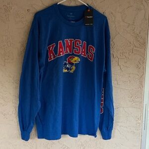 Fanatics Kansas Jayhawks Men’s L/S Tee-Shirt Size XL. Blue NEW
